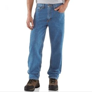 Carhartt Relaxed Fit Straight Leg Blue Jeans #B160 DST | Men's Size 38x34